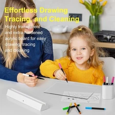 LED Note Board with Colors, Rechargeable 17-Inch Doodle Glow 9-Mode Light up ...