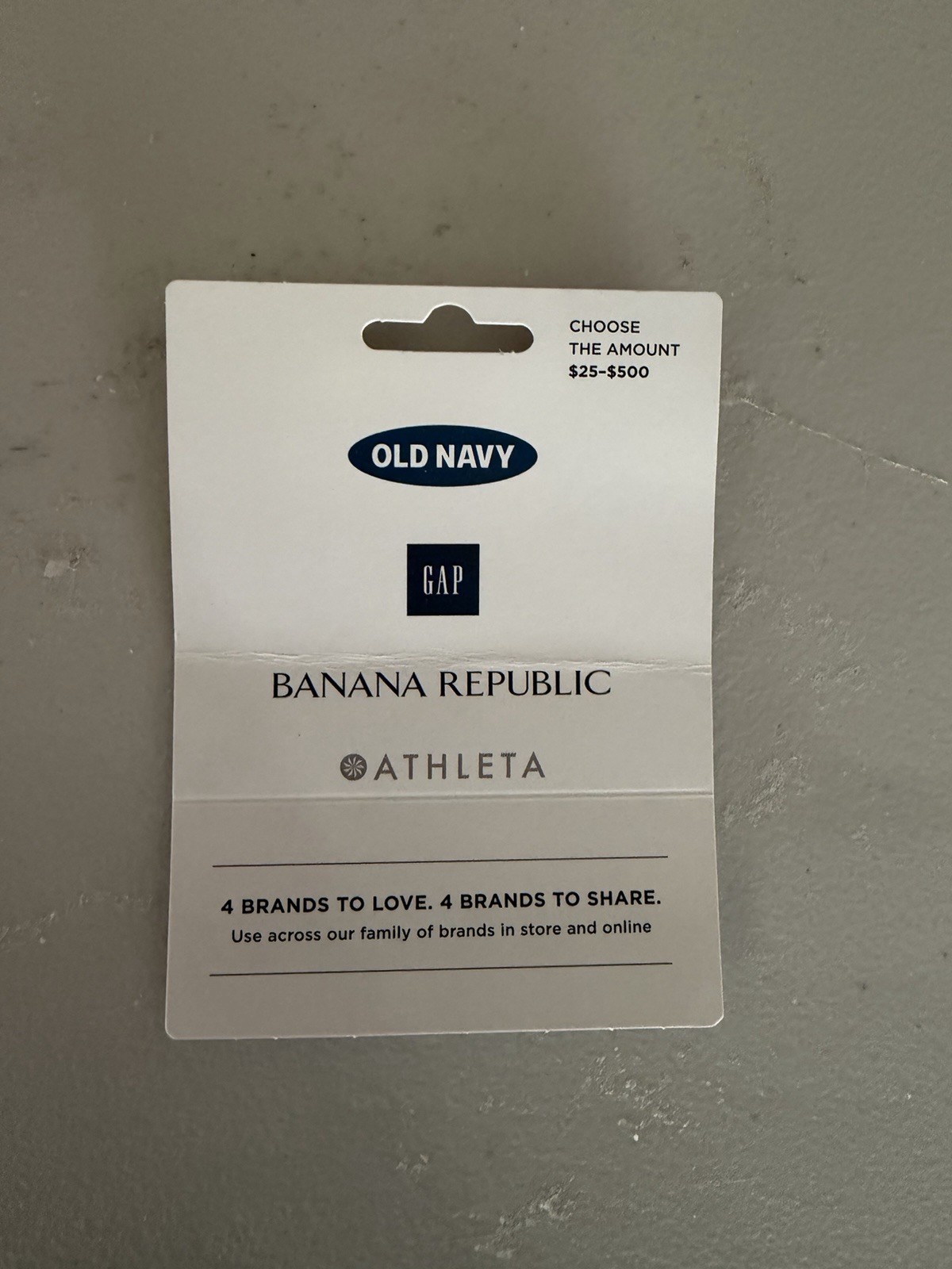 Old Navy Banana Republic Gap Athleta, $25 Gift Card Digital Delivery
