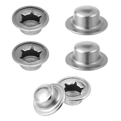 #ad 3 8quot; Push Pushnut Caps 6 Pcs Axle Cap Nut Spring Steel Rolling Bins Lawn Wagons $12.23