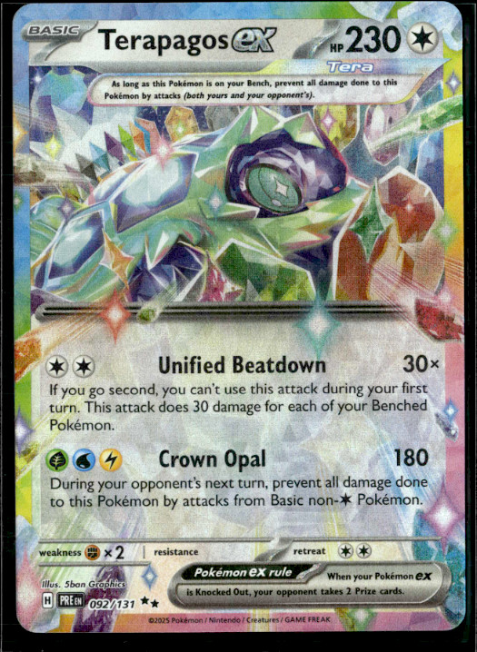 Terapagos ex Holo Double Rare SV: Prismatic Evolutions 092/131 NM
