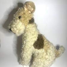 Animal Alley Toys R Us Fox Terrier Dog 12  Plush Stuffed Realistic 2000 VTG