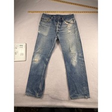 Vintage Levis 501XX Jeans Mens 34x31 Made in USA Distressed Light Wash Denim