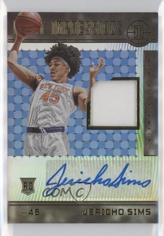 2021 Panini Illusions First Impressions Jersey Jericho Sims Rookie Auto RC 0s5