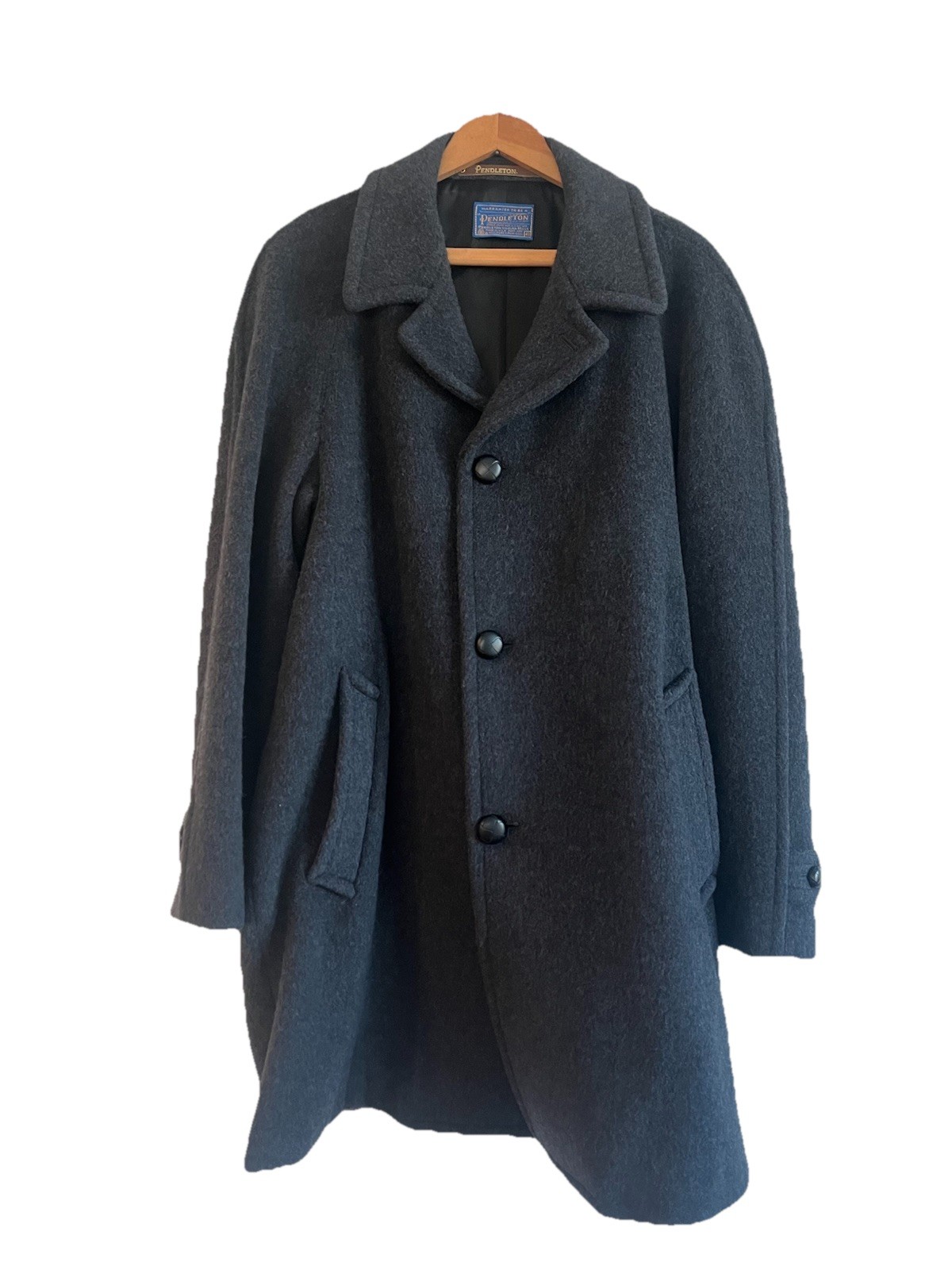 Pendleton 100% Virgin Wool Coat Jacket Grey Made … - image 1
