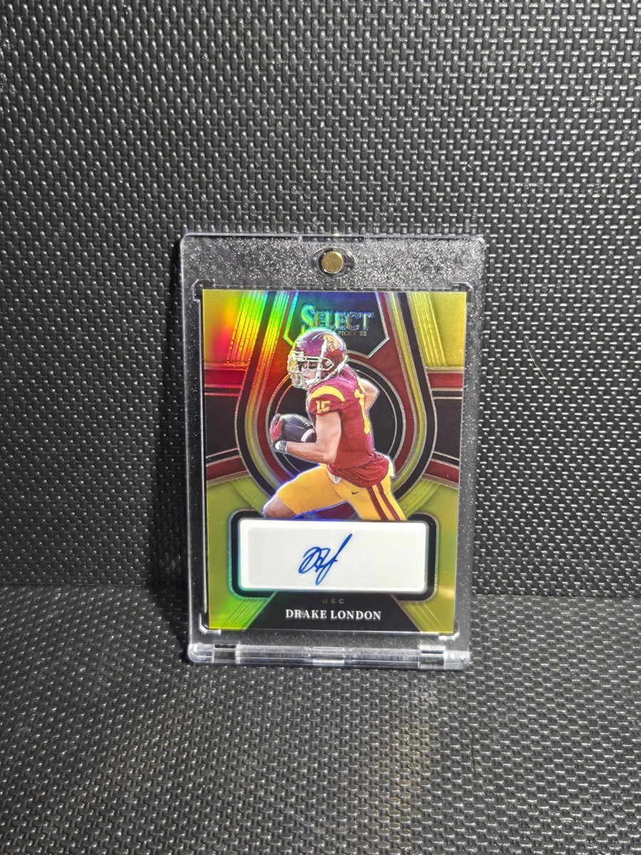 2022 Panini Select - Rookie Signatures Drake London Gold Prizm /10