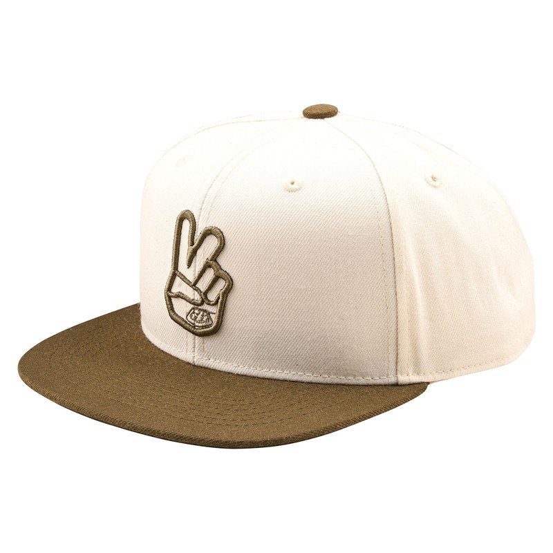 Casquette Troy Lee Designs visière plate snapback noire brodée streetwear