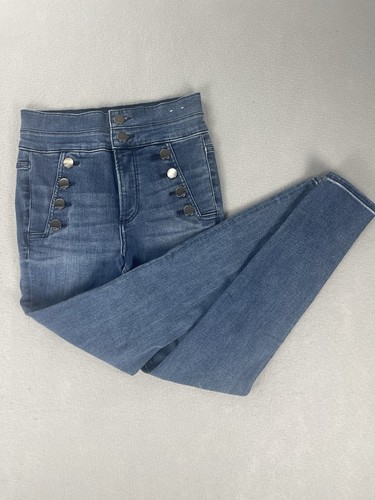 EXPRESS Jeans Womens Size 0/25 Blue High Rise Ankle Legging Denim
