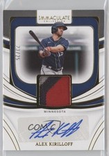 2022 Panini Immaculate Material Signatures Prime 23/25 Alex Kirilloff Auto 1ef4