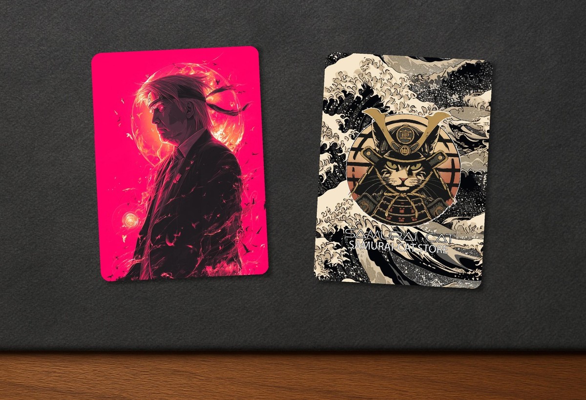 DONALD TRUMP ANIME NARUTO TRADING CARD SAMURAI CAT ANIME | eBay