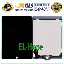 TOUCH SCREEN DISPLAY LCD PER APPLE iPad 6 Air 2 A1566 A1567 SCHERMO VETRO NERO