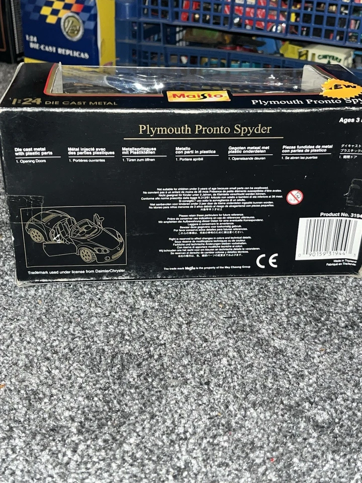 Maisto special edition Plymouth Pronto Spyder 1998 1:24 Mint In Box - Image 3 of 3