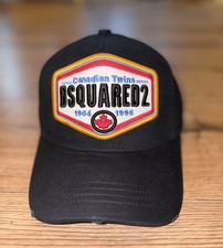 Dsquared2 Black Baseball Cap With Canadian Twins 1964 - 1995 Logo