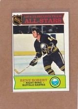 1975-76 TOPPS HOCKEY RENE ROBERT #296 SABRES EXMT *A47493