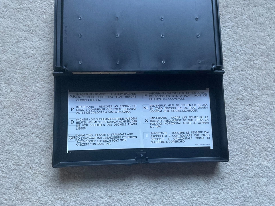 Travel Scrabble Board Game - Hard Plastic Case - All Clip in tiles  - See below - Image 4 of 4