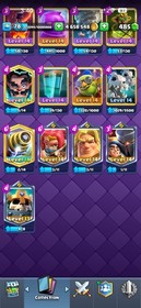 CR/LVL 78 ( 23 CARD 16 LV MAX  42 CARD 15 LV ) 13K TROPHY |274 EMOTE & 22 TOWER