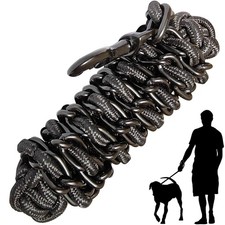 Dog Leash Leads Chain Rope Metal with Pet Collar Training Walking Heavy Duty ...