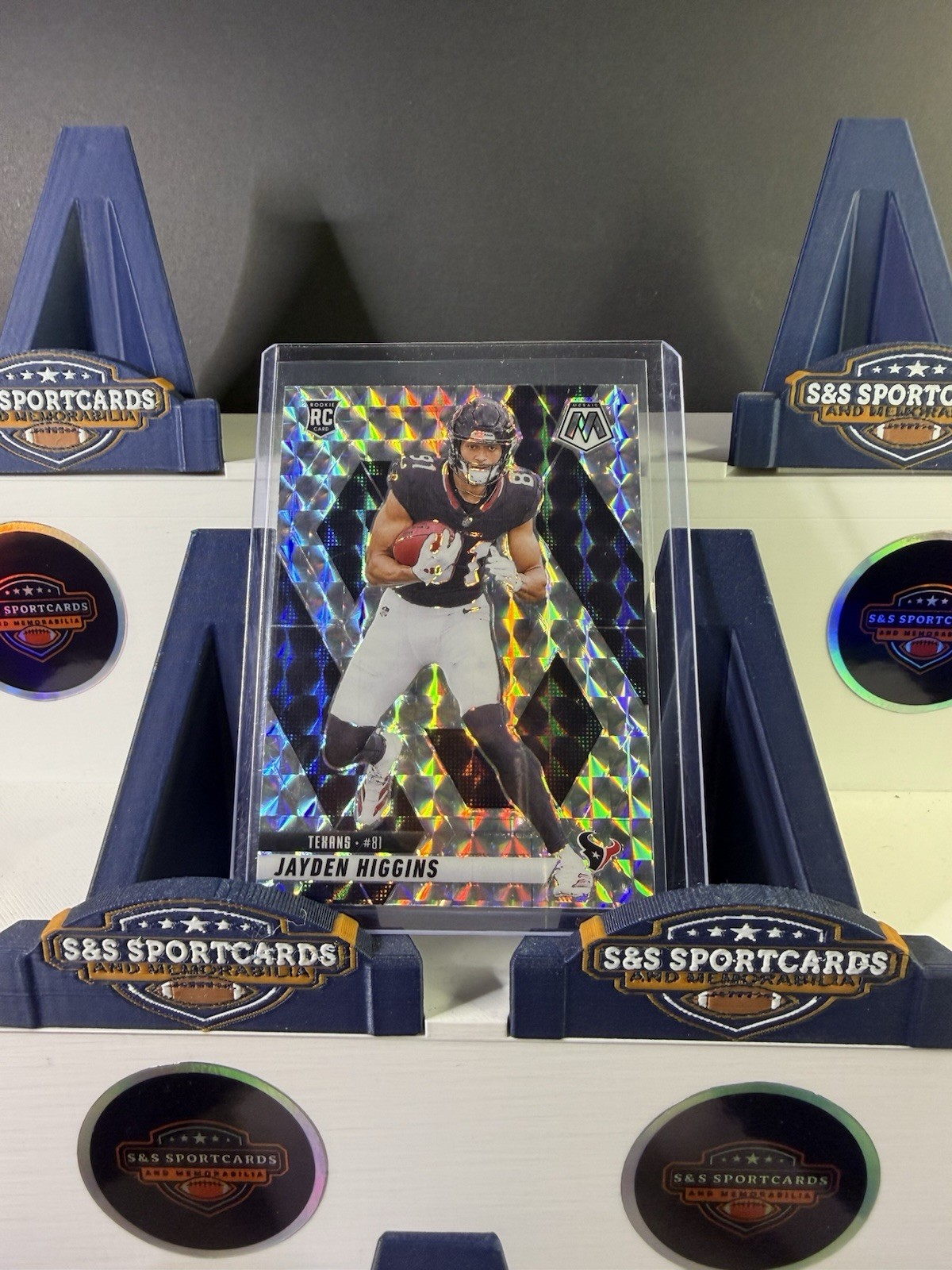 2025 mosaic Jayden Higgins silver mosaic #346 (RC) Texans