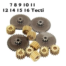 Metal Copper Gear 7/8/9/10/11/12/14/15/16 Teeth Motor Transmission Spindle Gear