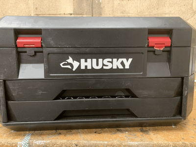 #ad Husky Mechanics Tool Set 290 Piece BROKEN FRONT CLIPS $149.95