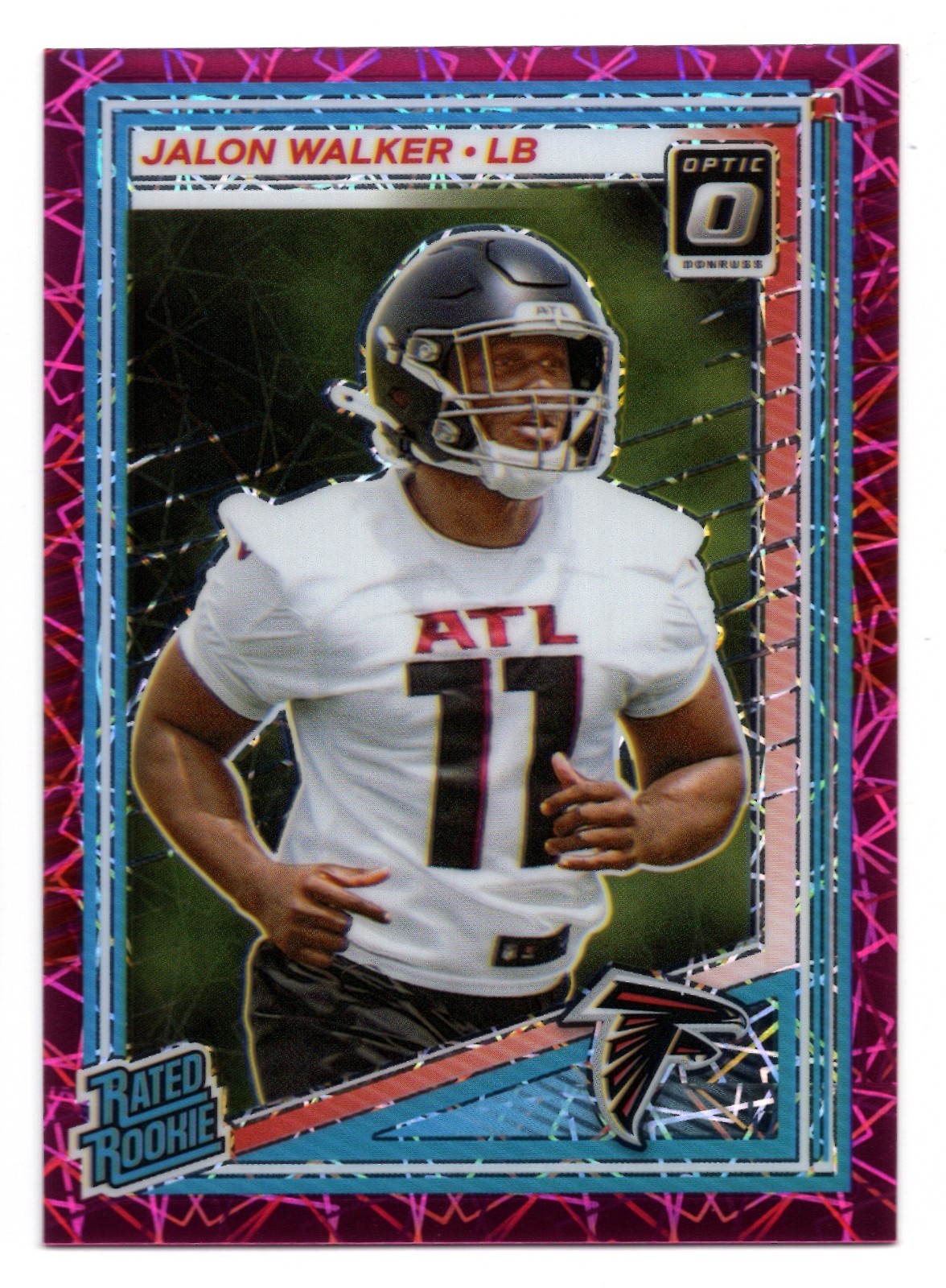 2025 Panini Donruss Optic JALON WALKER #290 Pink Velocity Prizm Rated Rookie /99