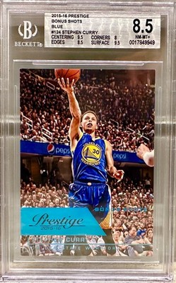 JERSEY # MATCH! 2015-16 Panini Prestige Stephen Curry #124 Blue 30/99! WARRIORS!