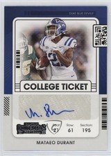 2022 Chronicles Draft Picks Contenders College Ticket Mataeo Durant Auto 0jd0