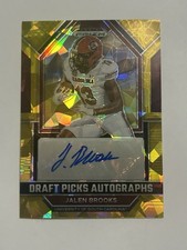Panini Prizm Draft Picks Jalen Brooks Autograph South Carolina Gold Cracked Ice 