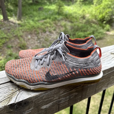 Nike Zoom  Orange-Grey Athletic Running Shoes Womens Sz 7