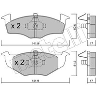 Metelli BremsbeläGe Bremsbelegsatz Vorne FüR VW Polo Fox Seat Ibiza III Arosa