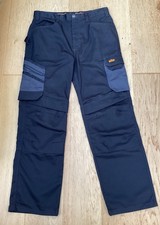 Men's Black/grey Site Work Trousers Size 34 Long