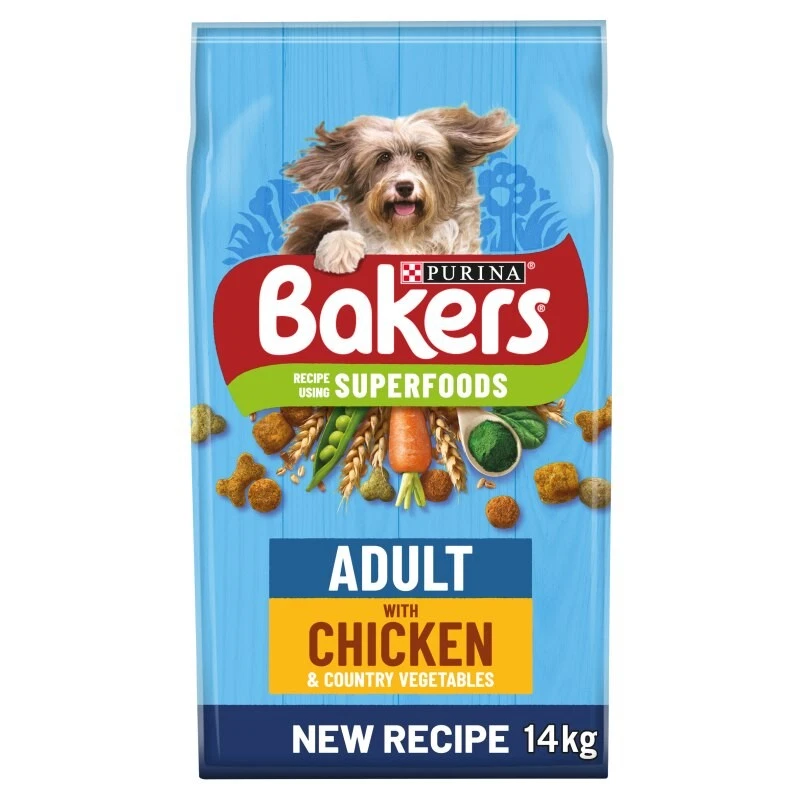 Bakers Complete Chicken & Veg Dry Dog Food - 14kg