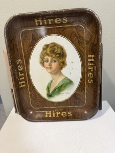 Hires Root Beer Tin Advertising Tray 1920’s Nice Rare