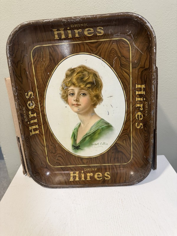 Hires Root Beer Tin Advertising Tray 1920’s Nice Rare