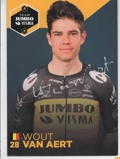 CYCLISME autographe de WOUT VAN AERT EN CHAMPION DE BELGIQUE