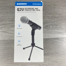 Samson Q2U Dynamic USB Microphone Recording a...