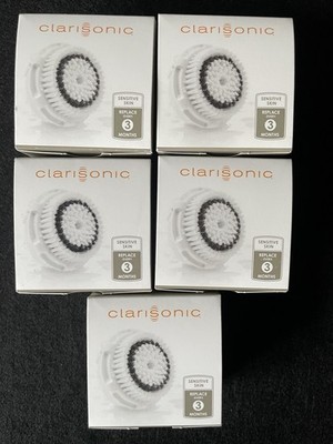 5 Pack Clarisonic Sensitive Skin Replacement Brush Heads