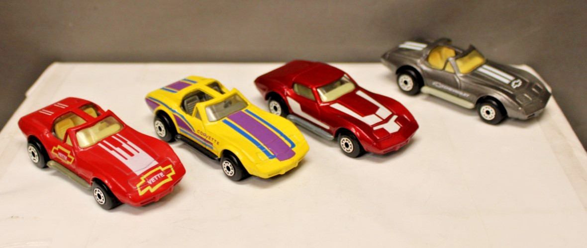 Matchbox Lot Of 4 Rare Chevy Corvettes In Mint Conditon%