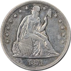 1871-P Seated Liberty Dollar XF/AU Details Nice Eye Appeal Nice Strike