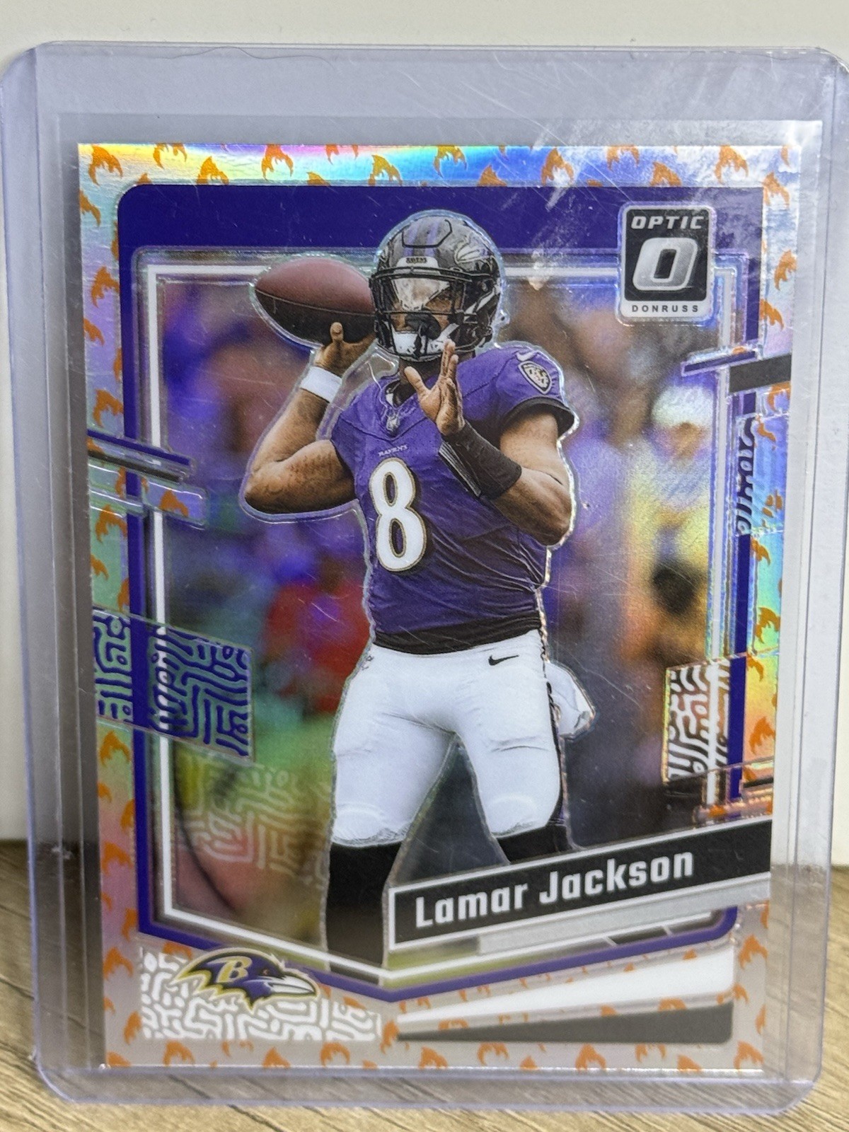 2023 Panini Donruss Optic - Lamar Jackson #14 Fire Prizm