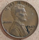 1947 D LINCOLN WHEAT CENT 1 One Penny Actual Coin Shown Circulated Ungraded