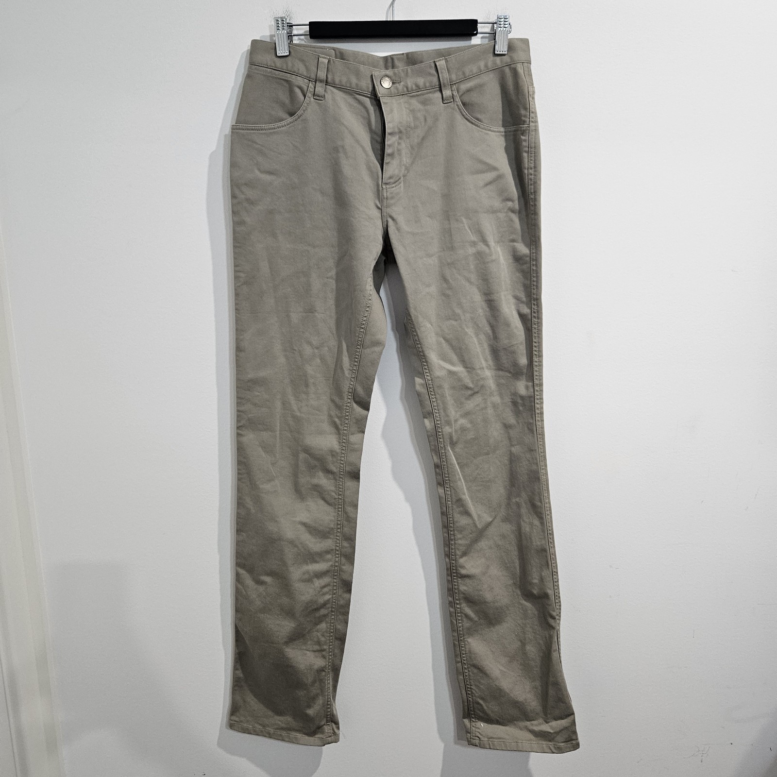 Lacoste Beige Chino Pants W30 L33 Slim Fit Cotton Stretch Zip Fly 