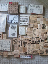 Stampin Up Huge Lot of GOOD/ RARE Individual Wood Rubber Stamps 1997-2000s