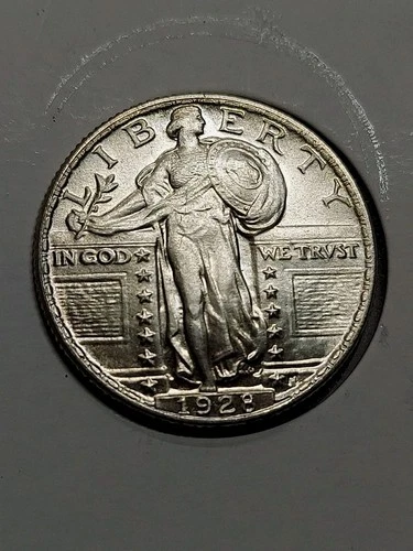 US Remake-Novelty (1928-P) Silver Plated Standing Liberty Quarter,Rare Key Date