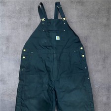 Carhartt Regular Fit Bib Overalls Insulated Black Big Tall Men's Size 2XL