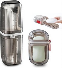 Travel Soap  Toothbrush Case Set, Leakproof Holder for Trip, Gym, Camping