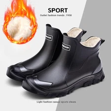 Spring Autumn Men's Rain Boots Durable Waterproof Rubber Boot