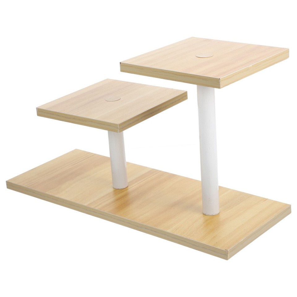 Iron Rack 3 Tier Desktop Plant Stand 3 Tier Khaki Iron Mdf Tabletop Display Rack | eBay ...