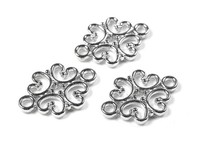Filigrane Verbinder In Silberfarben Platiniert 12 StüCk Von Vintageparts Diy