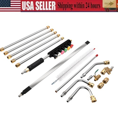#ad Pressure Washer Extension Wand Washer LanceSpray Nozzle Tip Radiator Clean Wand $50.99