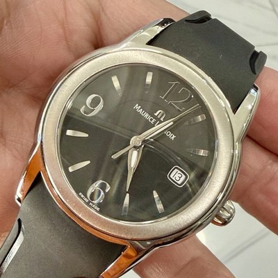 MAURICE LACROIX Sphere SH1018 42mm Date Stainless Steel Quartz Men s Watch RUNS!